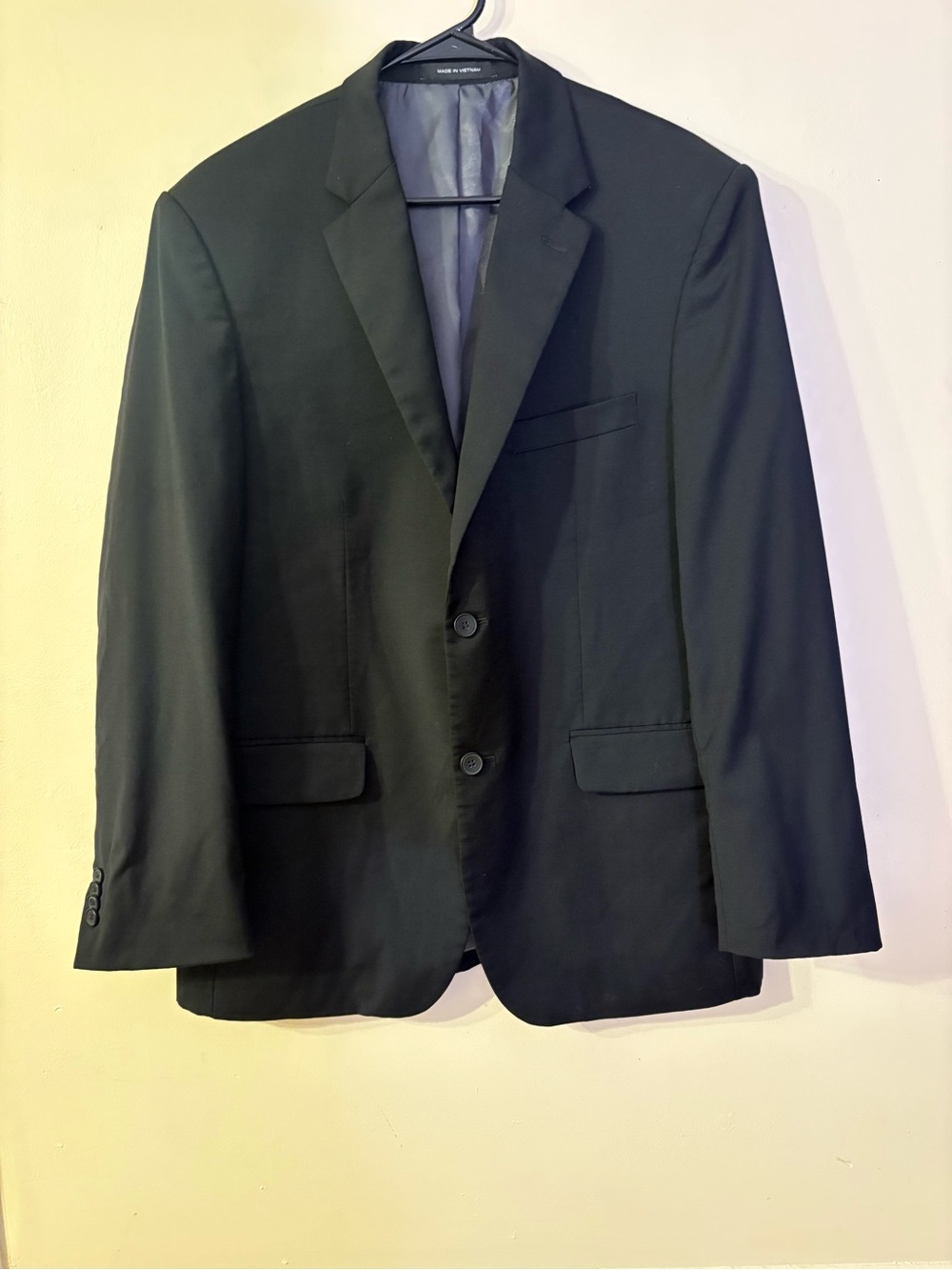 Kenneth Cole Awearness Men's Black Two-Button Wool Blazer size 42R